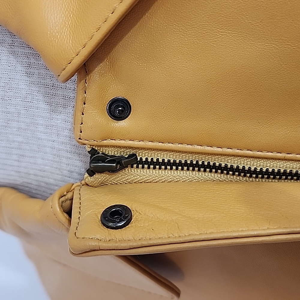 Pendleton Jacket 100% Leather Mustard Yellow Size M - Picture 14 of 16